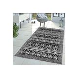 Rovigo Dijital Baskı Yıkanabilir Kaymaz Taban Salon Halısı RVG1362-HY-1301, Gri, 160 x 230