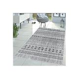 Rovigo Dijital Baskı Yıkanabilir Kaymaz Taban Salon Halısı RVG1363-HT929, Gri, 100 x 300