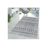 Rovigo Dijital Baskı Yıkanabilir Kaymaz Taban Salon Halısı RVG1363-HT929, Gri, 50 x 80