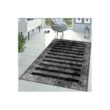 Rovigo Dijital Baskı Yıkanabilir Kaymaz Taban Salon Halısı RVG1365-SD247, Siyah, 100 x 300