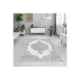 Rovigo Dijital Baskı Yıkanabilir Kaymaz Taban Salon Halısı RVG1372-HY-1036, Gri, 180 x 250