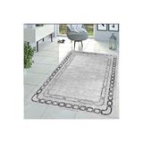 Rovigo Dijital Baskı Yıkanabilir Kaymaz Taban Salon Halısı RVG1376-HT900, Gri, 160 x 300