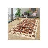 Rovigo Dijital Baskı Yıkanabilir Kaymaz Taban Salon Halısı RVG1378-HT648, Kırmızı, 120 x 180