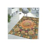 Rovigo Dijital Baskı Yıkanabilir Kaymaz Taban Salon Halısı RVG1380-SD288, Sarı, 80 x 150