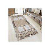 Rovigo Dijital Baskı Yıkanabilir Kaymaz Taban Salon Halısı RVG1382-HT940, Kahve, 120 x 180