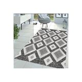 Rovigo Dijital Baskı Yıkanabilir Kaymaz Taban Salon Halısı RVG1383-HT-963, Gri, 160 x 120