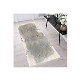 Rovigo Dijital Baskı Yıkanabilir Kaymaz Taban Salon Halısı RVG1385-HT-1382, Bej, 160 x 120