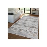 Rovigo Dijital Baskı Yıkanabilir Kaymaz Taban Salon Halısı RVG1393-HT703, Gri, 180 x 250