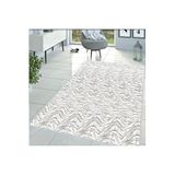 Rovigo Dijital Baskı Yıkanabilir Kaymaz Taban Salon Halısı RVG1394-HT731, Beyaz, 180 x 300