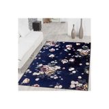 Rovigo Dijital Baskı Yıkanabilir Kaymaz Taban Salon Halısı RVG1408, Lacivert, 100 x 300