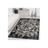 Rovigo Dijital Baskı Yıkanabilir Kaymaz Taban Salon Halısı RVG1410, Lacivert, 160 x 120