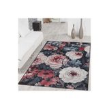 Rovigo Dijital Baskı Yıkanabilir Kaymaz Taban Salon Halısı RVG1411, Lacivert, 180 x 250