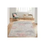 Rovigo Dijital Baskı Yıkanabilir Kaymaz Taban Salon Halısı RVG1418, Pembe, 120 x 180
