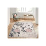 Rovigo Dijital Baskı Yıkanabilir Kaymaz Taban Salon Halısı RVG1419, Pembe, 120 x 180