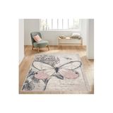 Rovigo Dijital Baskı Yıkanabilir Kaymaz Taban Salon Halısı RVG1419, Pembe, 160 x 300