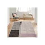 Rovigo Dijital Baskı Yıkanabilir Kaymaz Taban Salon Halısı RVG1423, Pembe, 100 x 150