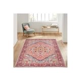 Rovigo Dijital Baskı Yıkanabilir Kaymaz Taban Salon Halısı RVG1424, Pembe, 180 x 300