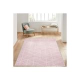 Rovigo Dijital Baskı Yıkanabilir Kaymaz Taban Salon Halısı RVG1426, Pembe, 100 x 300