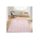 Rovigo Dijital Baskı Yıkanabilir Kaymaz Taban Salon Halısı RVG1426, Pembe, 160 x 120