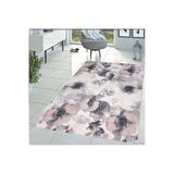 Rovigo Dijital Baskı Yıkanabilir Kaymaz Taban Salon Halısı RVG1428, Pembe, 160 x 300