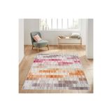 Rovigo Dijital Baskı Yıkanabilir Kaymaz Taban Salon Halısı RVG1431, Pembe, 180 x 250