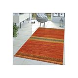 Rovigo Dijital Baskı Yıkanabilir Kaymaz Taban Salon Halısı RVG1434, Turuncu, 100 x 150