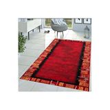 Rovigo Dijital Baskı Yıkanabilir Kaymaz Taban Salon Halısı RVG1436, Kırmızı, 180 x 300