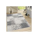 Rovigo Dijital Baskı Yıkanabilir Kaymaz Taban Salon Halısı RVG1441, Gri, 180 x 250