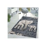 Rovigo Dijital Baskı Yıkanabilir Kaymaz Taban Salon Halısı RVG1462, Mavi, 120 x 180