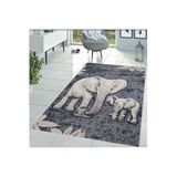 Rovigo Dijital Baskı Yıkanabilir Kaymaz Taban Salon Halısı RVG1462, Mavi, 180 x 300