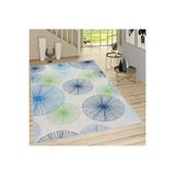 Rovigo Dijital Baskı Yıkanabilir Kaymaz Taban Salon Halısı RVG1463, Mavi, 180 x 250