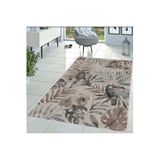 Rovigo Dijital Baskı Yıkanabilir Kaymaz Taban Salon Halısı RVG1472, Bej, 180 x 250