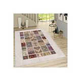 Rovigo Dijital Baskı Yıkanabilir Kaymaz Taban Salon Halısı Rvg1479, Bej, 180 x 300