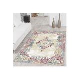 Rovigo Dijital Baskı Yıkanabilir Kaymaz Taban Salon Halısı Rvg1483, Bej, 180 x 250