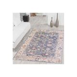 Rovigo Dijital Baskı Yıkanabilir Kaymaz Taban Salon Halısı Rvg1484, Mavi, 180 x 300