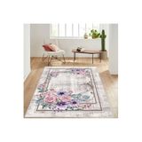 Rovigo Dijital Baskı Yıkanabilir Kaymaz Taban Salon Halısı Rvg1489, Bej, 120 x 180