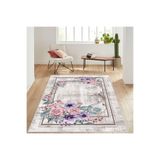 Rovigo Dijital Baskı Yıkanabilir Kaymaz Taban Salon Halısı Rvg1489, Bej, 180 x 250