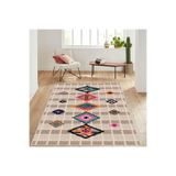 Rovigo Dijital Baskı Yıkanabilir Kaymaz Taban Salon Halısı Rvg1490, Bej, 50 x 80