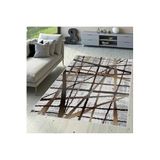 Rovigo Dijital Baskı Yıkanabilir Kaymaz Taban Salon Halısı Rvg1497, Kahverengi, 120 x 180