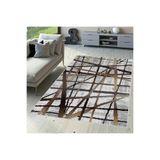 Rovigo Dijital Baskı Yıkanabilir Kaymaz Taban Salon Halısı Rvg1497, Kahverengi, 180 x 250
