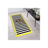 Rovigo Dijital Baskı Yıkanabilir Kaymaz Taban Salon Halısı Rvg1503, Sarı, 160 x 300