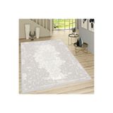 Rovigo Dijital Baskı Yıkanabilir Kaymaz Taban Salon Halısı Rvg1507-ht096, Gri, 50 x 80