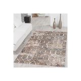 Rovigo Dijital Baskı Yıkanabilir Kaymaz Taban Salon Halısı Rvg1513-sd239, Kahverengi, 120 x 180