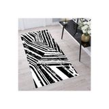 Rovigo Dijital Baskı Yıkanabilir Kaymaz Taban Salon Halısı Rvg1520-hs560, Siyah, 120 x 180