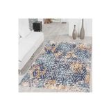 Rovigo Dijital Baskı Yıkanabilir Kaymaz Taban Salon Halısı Rvg1526-ht111, Mavi, 160 x 300