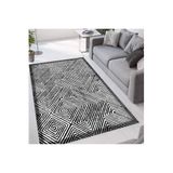 Rovigo Dijital Baskı Yıkanabilir Kaymaz Taban Salon Halısı Rvg1531-ht156, Siyah, 180 x 250