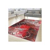 Rovigo Dijital Baskı Yıkanabilir Kaymaz Taban Salon Halısı Rvg1538-ht1394, Kırmızı, 180 x 250