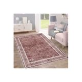 Rovigo Dijital Baskı Yıkanabilir Kaymaz Taban Salon Halısı Rvg1542-ht240, Kırmızı, 180 x 300