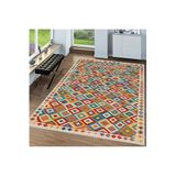 Rovigo Dijital Baskı Yıkanabilir Kaymaz Taban Salon Halısı Rvg1543-ht650, Kırmızı, 120 x 180