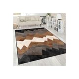 Rovigo Dijital Baskı Yıkanabilir Kaymaz Taban Salon Halısı Rvg1545-ht1238, Kahverengi, 180 x 250